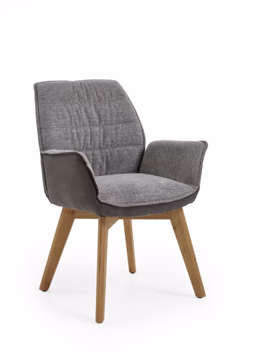 Schalenstuhl - Stoff, Grau