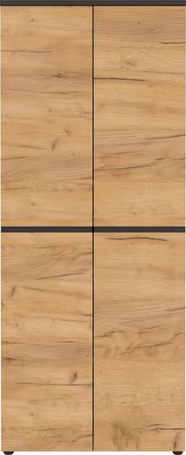 Aktenschrank GRIFFIN - B/H/T ca. 80x197x40 cm, Graphit, Eiche Dekor