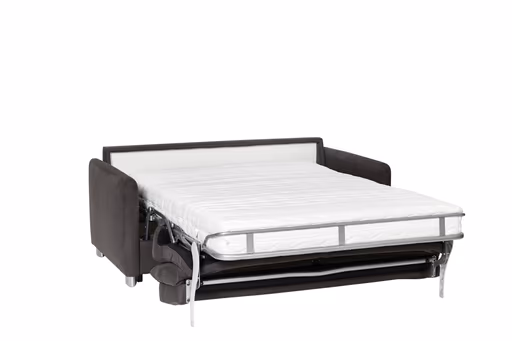 Schlafsofa - 2-Sitzer mit Schlaffunktion, Stoff, Schwarz 