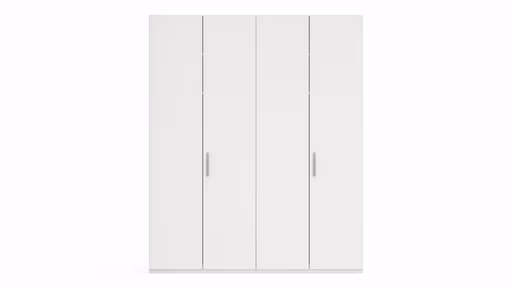Drehtürenschrank Viana - B. ca. 200 cm, Lack, Weiß