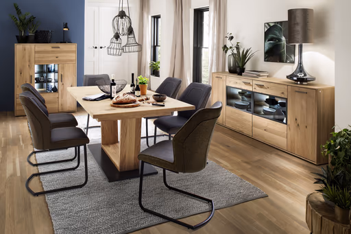 Sidebaord - mit Beleuchtung, Eiche teilmassiv