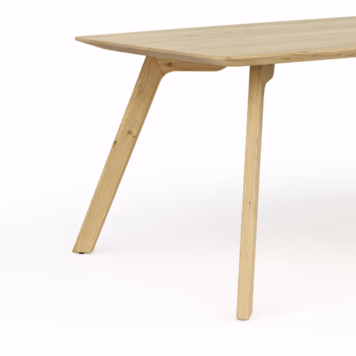 Esstisch Phoenix - LB ca. 180x100 cm, Eiche massiv, Bianco geölt