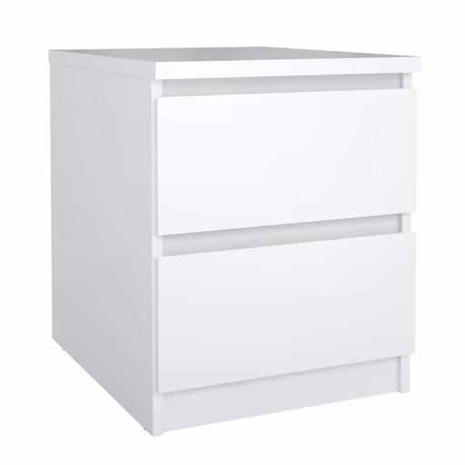 Nachtkonsole- B ca. 40 cm, Weiß, Hochglanz