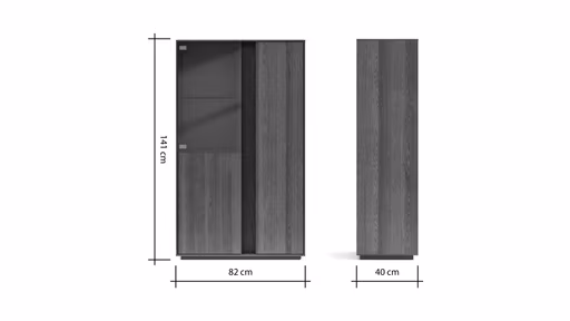Highboard Saratoga - Buche massiv, silbergrau geölt