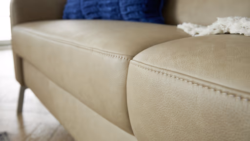 Sofa Valera - 2,5-Sitzer, Leder, Taupe