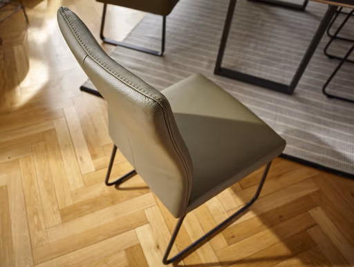 Polsterstuhl Carmelo - Leder, Olive