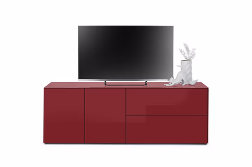 Lowboard - B ca. 181 cm, Bordeauxrot