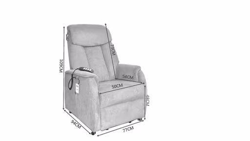 TV-Sessel MARIN - Aufstehhilfe, Relaxfunktion, Kopfteilverstellung, Leder, Dunkelbraun