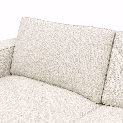 Bigsofa Lilaia - 3-Sitzer Tief, Stoff, Creme