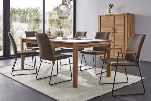 Highboard Farmingdale - Eiche massiv, natur geölt