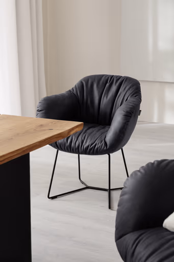 Dinnerchair Sevano - Leder, Anthrazit