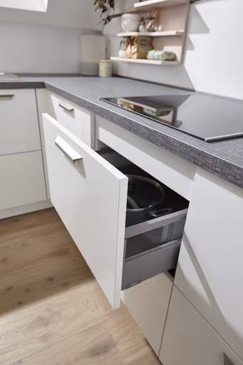 U-Küche 50.100 GL 5 521, Kristallweiß