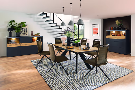 Esstisch - LB ca. 190x100 cm, Wildeiche Furnier