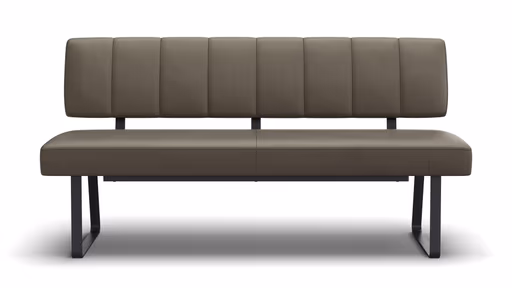 Polsterbank Carmelo - Breite ca. 163cm, Leder, Olive