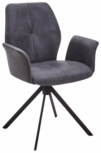 Armlehnstuhl Dinner - Stoff, Dunkelgrau