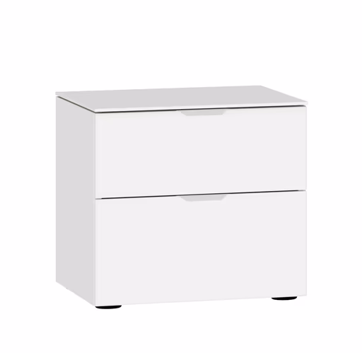 Nachtkommode JOIN IT- Glas, Weiß, Matt, Weiß