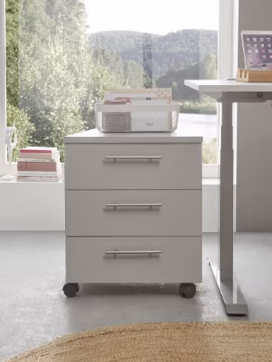 Rollcontainer - B ca. 40 cm, Lichtgrau