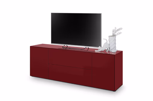 Lowboard - B ca. 181 cm, Bordeauxrot