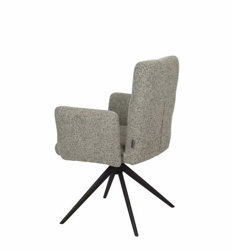 Armlehnstuhl MYLENE - drehbar, Stoff, Schlamm