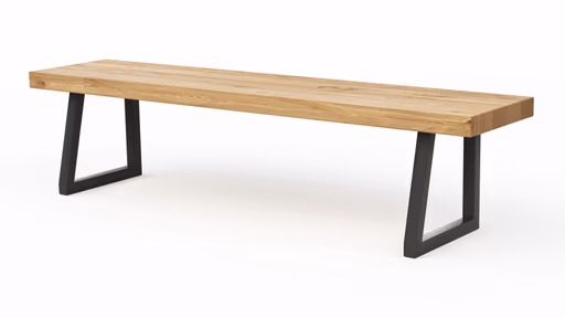 Holzbank Clifton - Breite ca. 180cm, Wildeiche massiv, natur