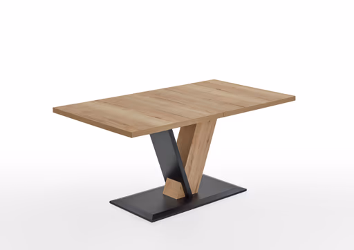 Esstisch - ausziehbar, LB ca. 160x90 cm, Wildeiche Dekor