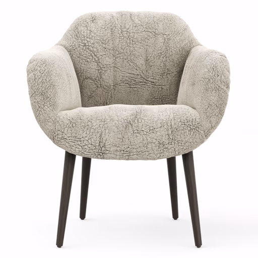 Sessel Sevano - Leder, Offwhite