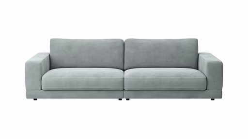 Sofa Juni - 3-Sitzer, Cord, Hellblau