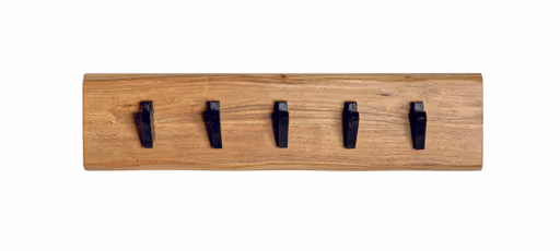 Wandgarderobe - B ca. 60 cm, Akazie, Schwarz