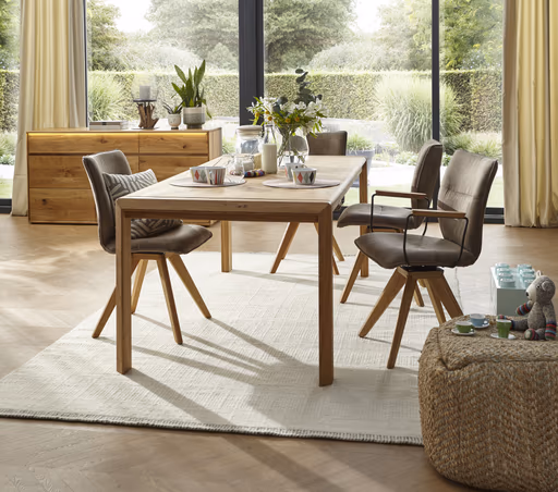 Sideboard Hillsboro - inkl. Beleuchtung, Wildeiche natur, geölt