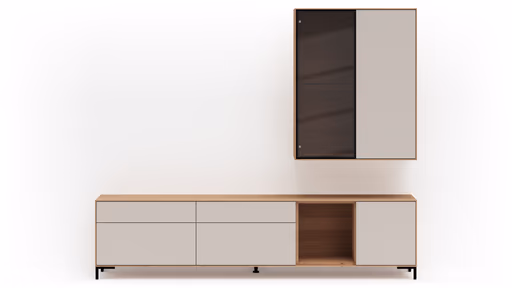 Wohnwand Medio - Melamin, Sand