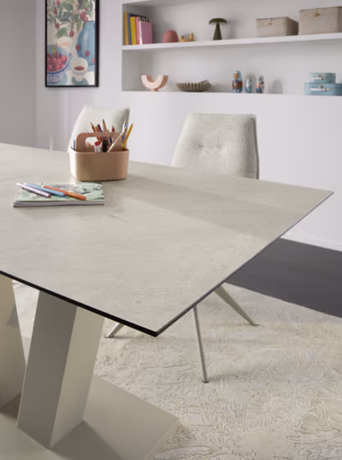 Esstisch Dinner - ausziehbar, LB ca. 160x 90 cm, HPL, Sand