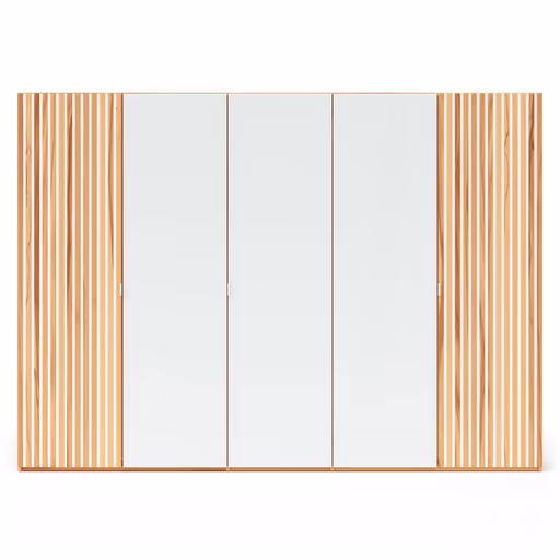 Drehtürenschrank Tigris - B. ca. 300 cm, Kernbuche massiv, geölt