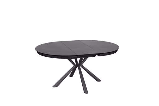 Esstisch MALEKO - ausziehbar, Ø/H ca. 120x76 cm, Glaskeramik, Dunkelgrau