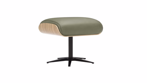 Drehhocker Aberdeen - Größe M, Leder, Moos