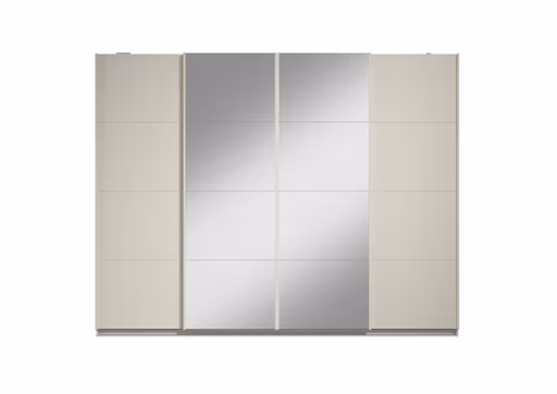 Schwebetürenschrank RIKK- B ca. 271 cm, Champagner, Spiegel