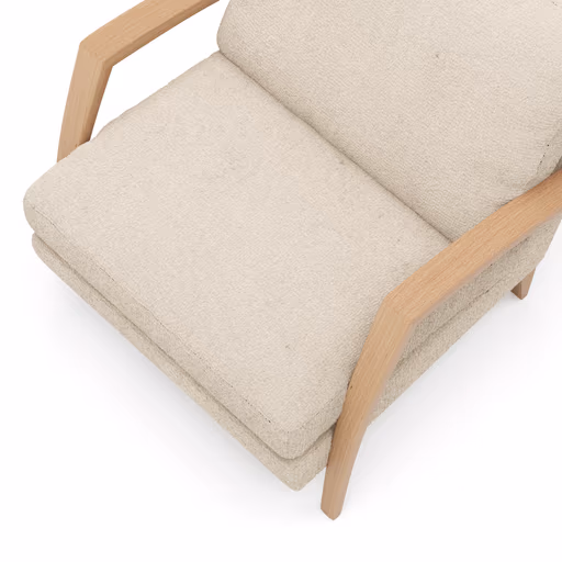 Sessel Karasu - Chic, Stoff, Natur