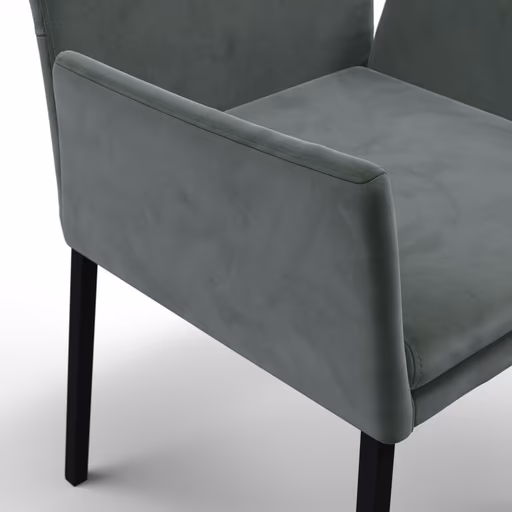 Armlehnstuhl Saragossa - Stoff, Petrol