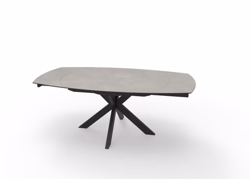 Esstisch MEGGIE - ausziehbar, LB ca. 130x100 cm, Glaskeramik, Grau