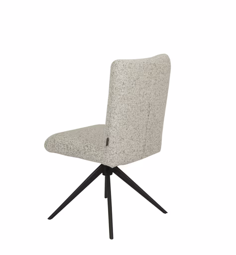 Stuhl MYLENE - drehbar, Stoff, Schwarz-Weiß