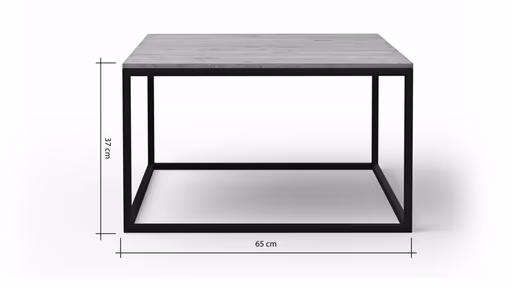 Couchtisch Kai - LBH ca. 65x65x37 cm, Asteiche massiv