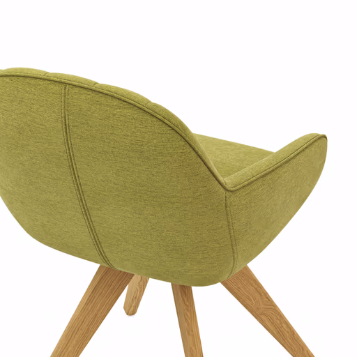 Polsterstuhl Dinner - Stoff, Lichtgrasgrün