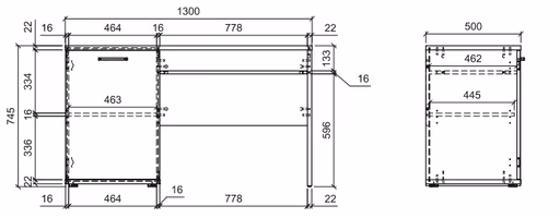 Schreibtisch- LB ca. 130x50 cm, Weiß, Eiche Dekor, Graphit