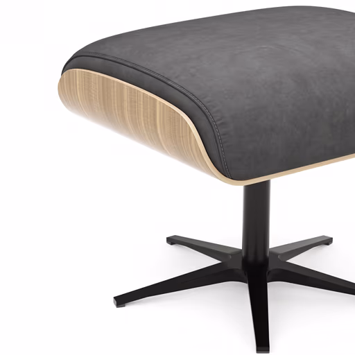 Drehhocker Aberdeen - Größe M, Microfaser, Anthrazit