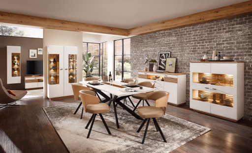 Esstisch - LB ca. 180x100 cm, Weiß