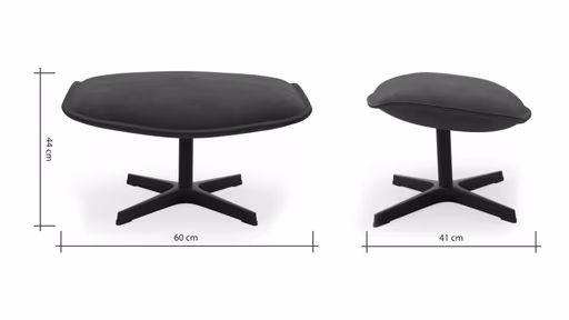 Hocker Helge - Stoff, Dunkelgrau