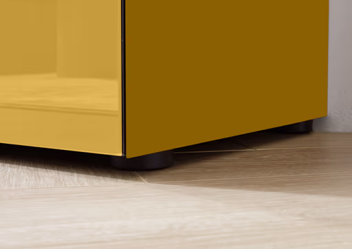 Lowboard - B ca. 181 cm, Goldgelb