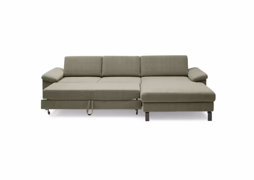 Ecksofa CALM MOVE - 2,5-Sitzer, Ecke rechts inkl Schlaffunktion, Microfaser, Creme