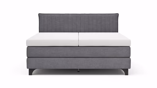 Boxspringbett Lund- Liegefläche ca. 180x200 cm, Stoff, Grau
