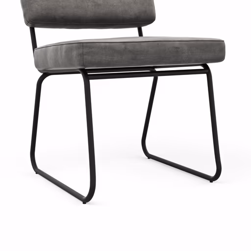 Polsterstuhl Wesley - Stoff, Grau