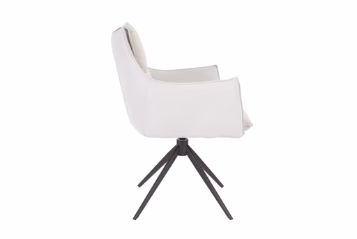 Armlehnstuhl MANDY - drehbar, Stoff, Silbergrau